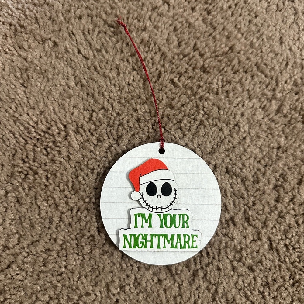 Nightmare Before Christmas Wooden Ornament